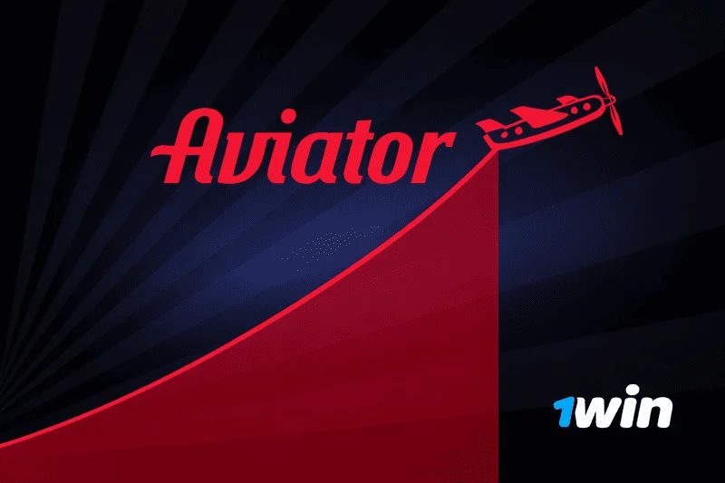 Aviator 1win o‘yini logotipi