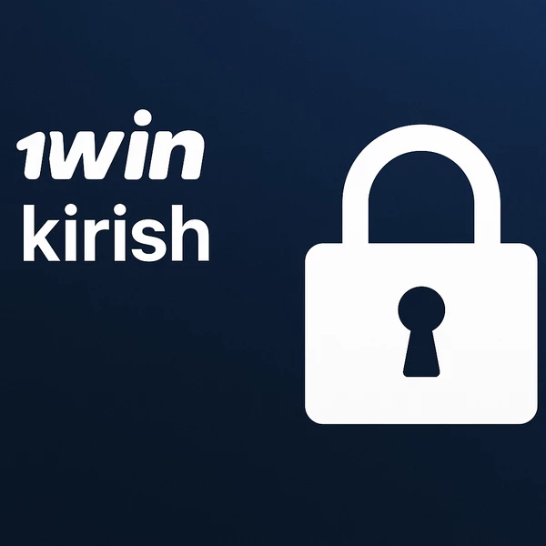 1Win kirish sahifasida ko‘rsatilgan qulflangan belgi