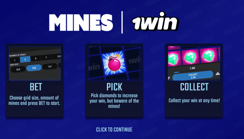 Mines 1win asosiy qoidalari